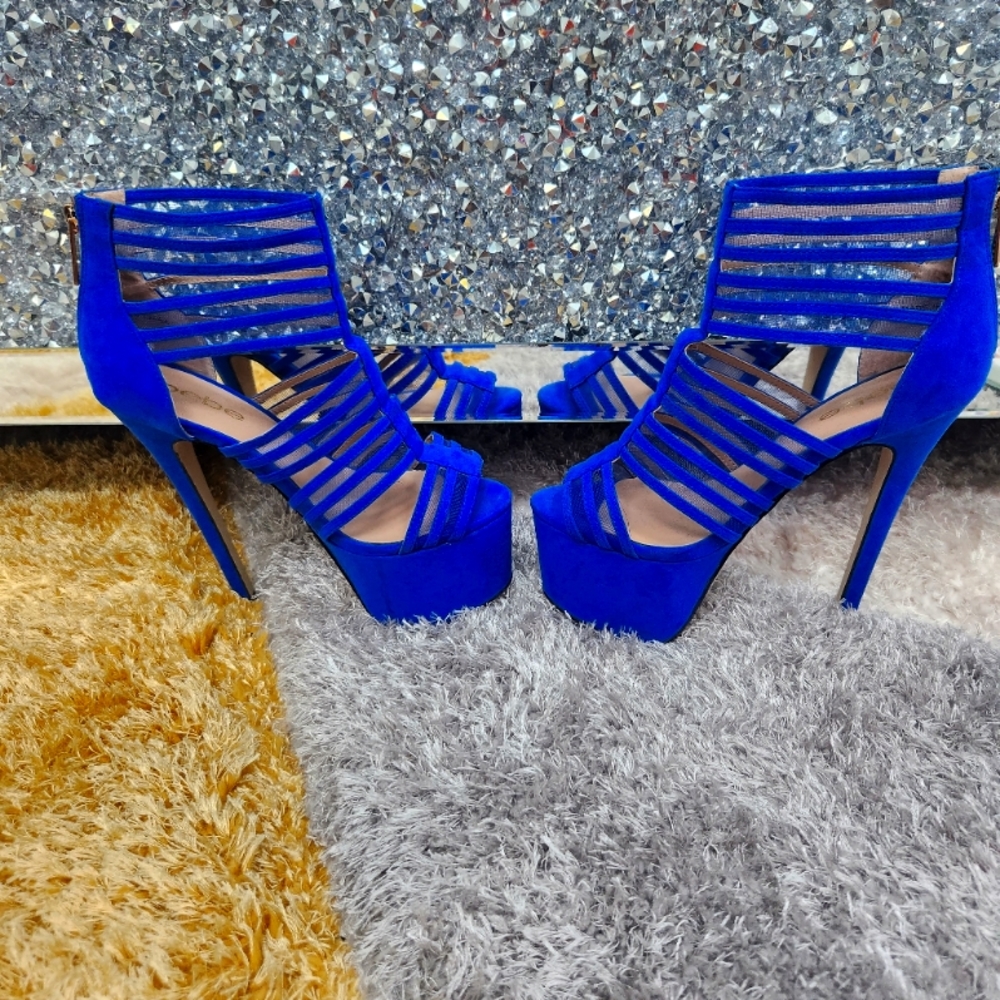 Bright Royal Blue Stilleto Heels